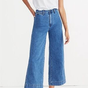Madewell - Emmett Wide-Leg Crop Jeans in Rosalie Wash